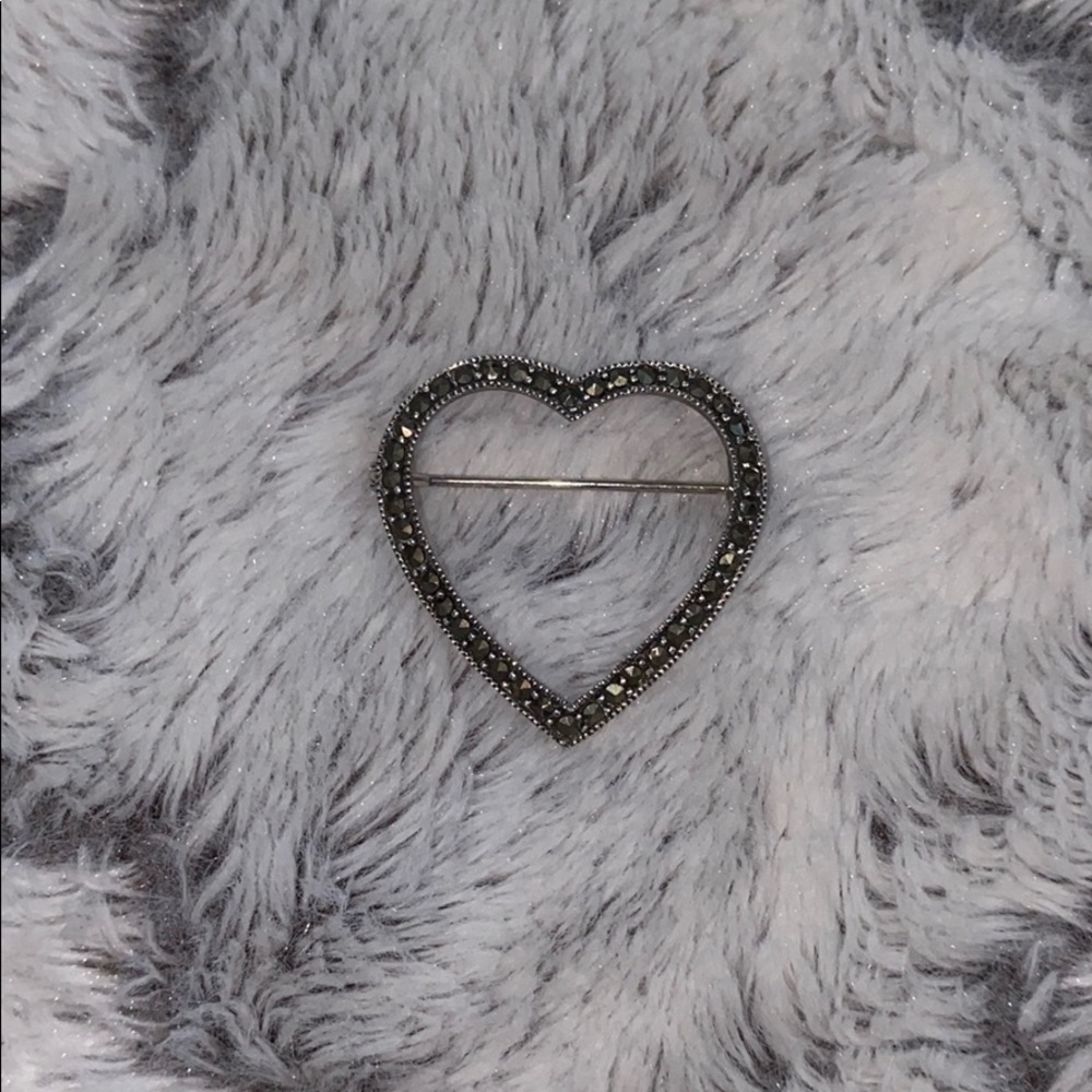 Sterling Silver heart pin